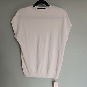 White Sleeveless Sweater XL
